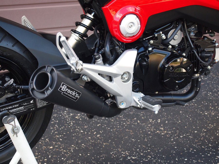 Brock's Performance ShortMeg 2 Full System Black Cerakote 12" Muffler Grom / MSX125 (14-15)