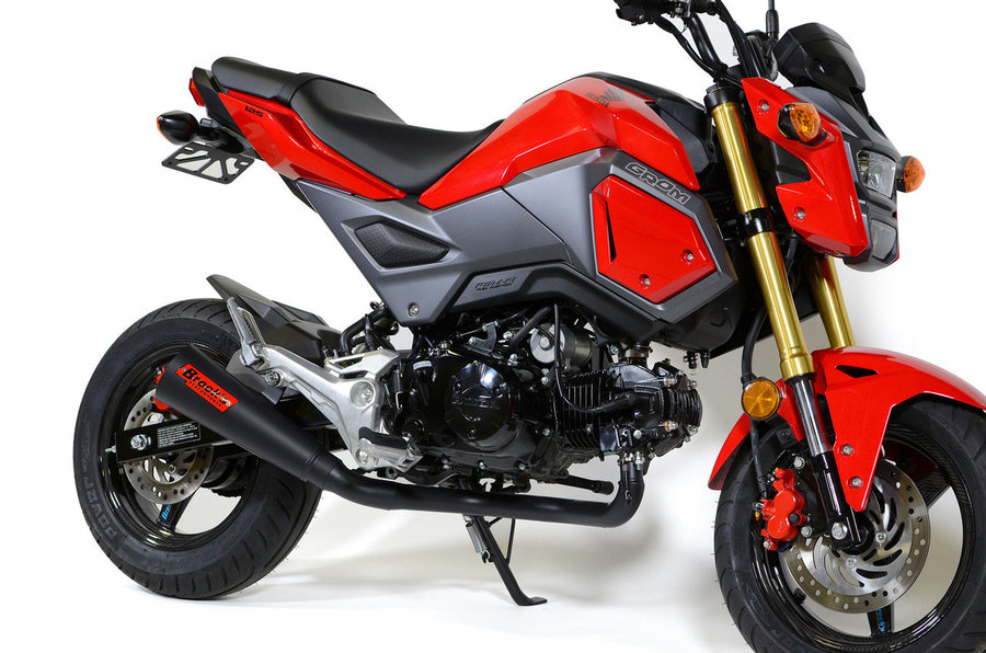 Brock's Performance ShortMeg 2 Full System Black Cerakote 12" Muffler Grom (17-20) / MSX125 (16-20)