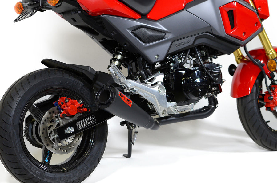 Brock's Performance ShortMeg 2 Full System Black Cerakote 12" Muffler Grom (17-20) / MSX125 (16-20)