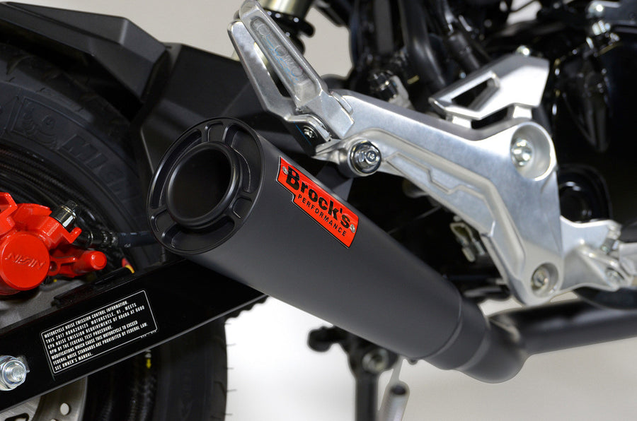 Brock's Performance ShortMeg 2 Full System Black Cerakote 12" Muffler Grom (17-20) / MSX125 (16-20)